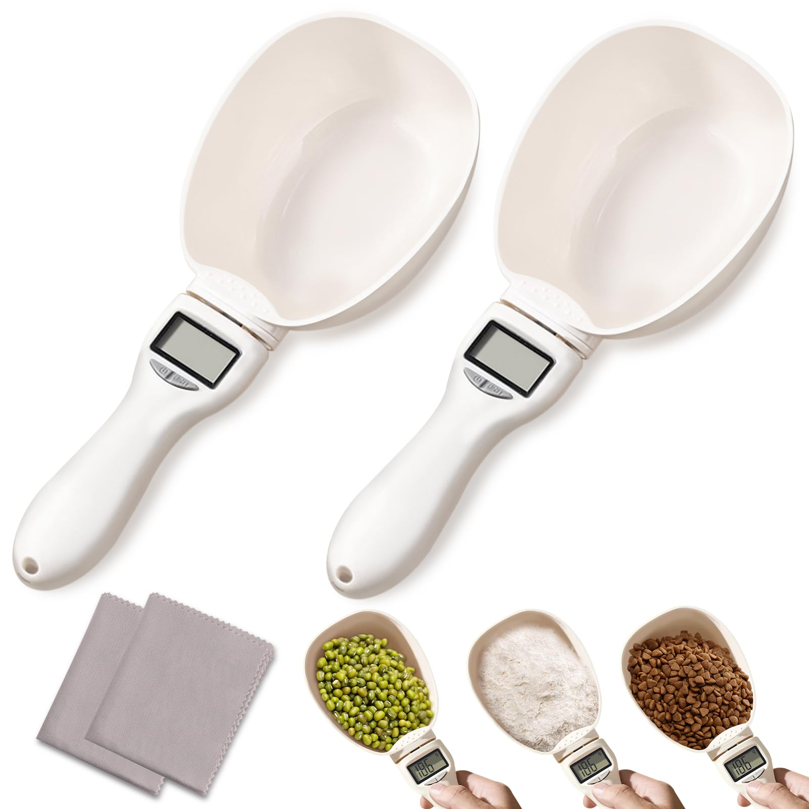 Photo 1 of 2pcs Digital Measuring Spoon,Digital Spoon Scale with LCD Screen Display, Digital Food Spoon Scale, Electronic Measuring Spoon for Kitchen Gadgets and Daily Meals