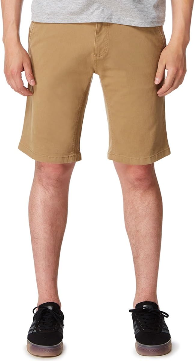 Khaki CCS Chino Shorts Men Flat Front