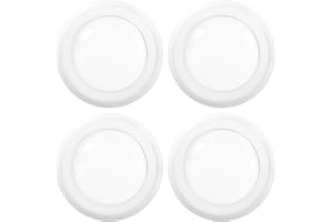 SUNCO LIGHTING Sunco 4 Pack 5/6 LED Disk Lights Flush Mount Ceiling Light Fixture Recessed 3000K Warm White, 15W, 1050LM, Dimmable Low Profile Surface Mount ETL
