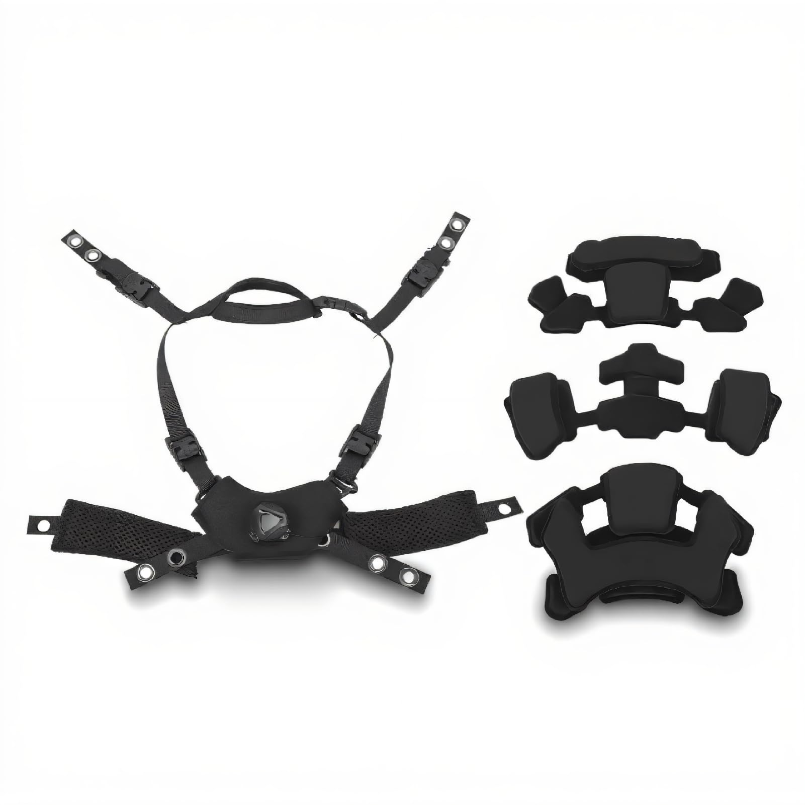 Helmet Dial Suspension System, Helmet Chin Strap and Padding Kit Replacement with 24 Hook Loop Fasteners and 4 Screws, for Fast MICH Team Wendy EXF FMA Tactical Helmets