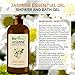 Biofinest Jasmine Essential Oil Shower Gel - Aromatherapy Luxury Spa Gift Set - Natural Fragrance Body Wash - Organic Moisturizing Bubble Bath - Paraben Sulfate Free - For Dry Skin Acne Women Men Kids
