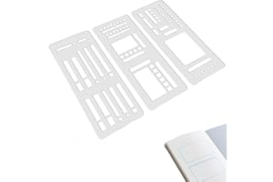 GNDA Handmade Flexible Record Template, Planner Stencils Set, Drawing & Lettering Templates for Journaling, Calendar, Scrapbooking & DIY Craft Supplies (Style-A3)