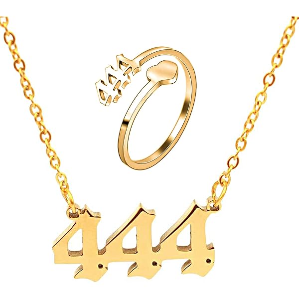 Ailiessy Angel Number Necklace For Women - 111, 222, 333, 444, 555, 666, 777, 888, 999 With Butterfly Wings & Rhinestones