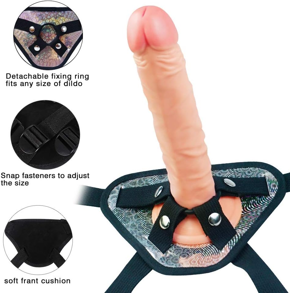 Qybtoo 10 Inch Strap On Realistic Dillo Wearable Double Heads Adjustable Belt for Women (Color : Skin)