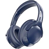 MIDOLA Bluetooth Headphones Over Ear 68H Playtime 6 EQ Wireless Headset with Microphone HiFi Stereo Foldable Lightweight Deep Bass for Travel Home Office Cellphone Blue