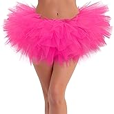 Tutus for Women 5 Layered Adult Tutu Skirts for Women Halloween Tutu for Womens 80s Costume Womens Fully Skirt Tulle Skirt