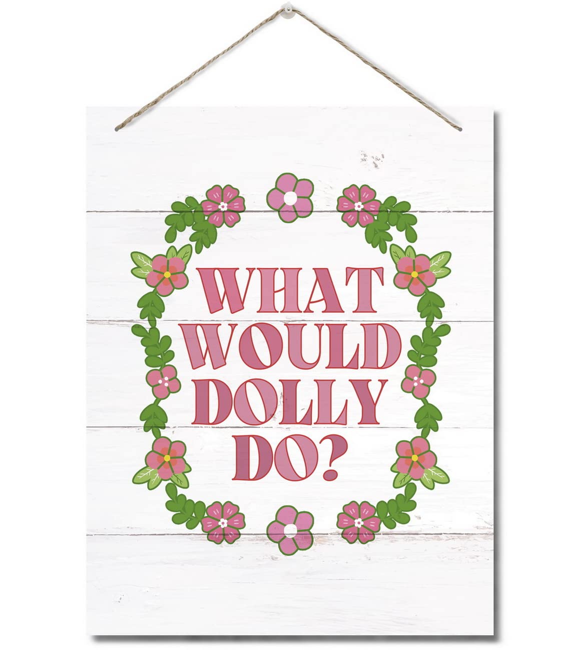 Photo 1 of ***CORNER DAMAGED***What would Dolly Do? Decor Sign, Dolly Parton Wall Art Decor, Hanging Printed Wall Plaque Wood Signs, Home Office Decor, Retro Vintage Wall Art 10X7.8inch