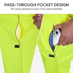 TICONN Hi Vis Rain Jacket and Pants, Waterproof