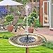 ADDTOP Solar Fountain Pump for Bird Bath, 1.4W Free Standing Solar Powered Water Pump for Birdbath,Garden Pond Outdoor
