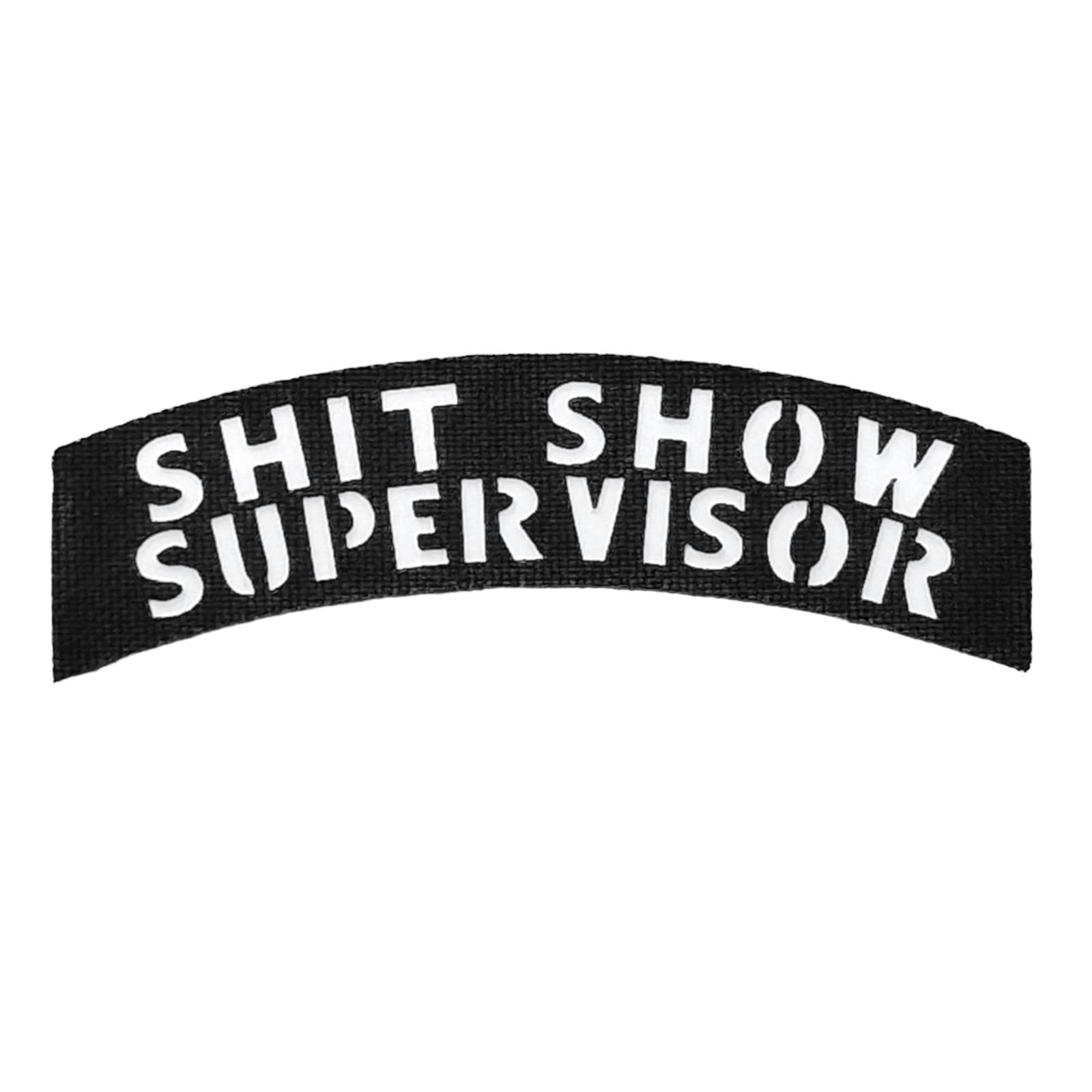 XXit Show Supervisor Tab Patch Tan Coyote Funny Lasercut