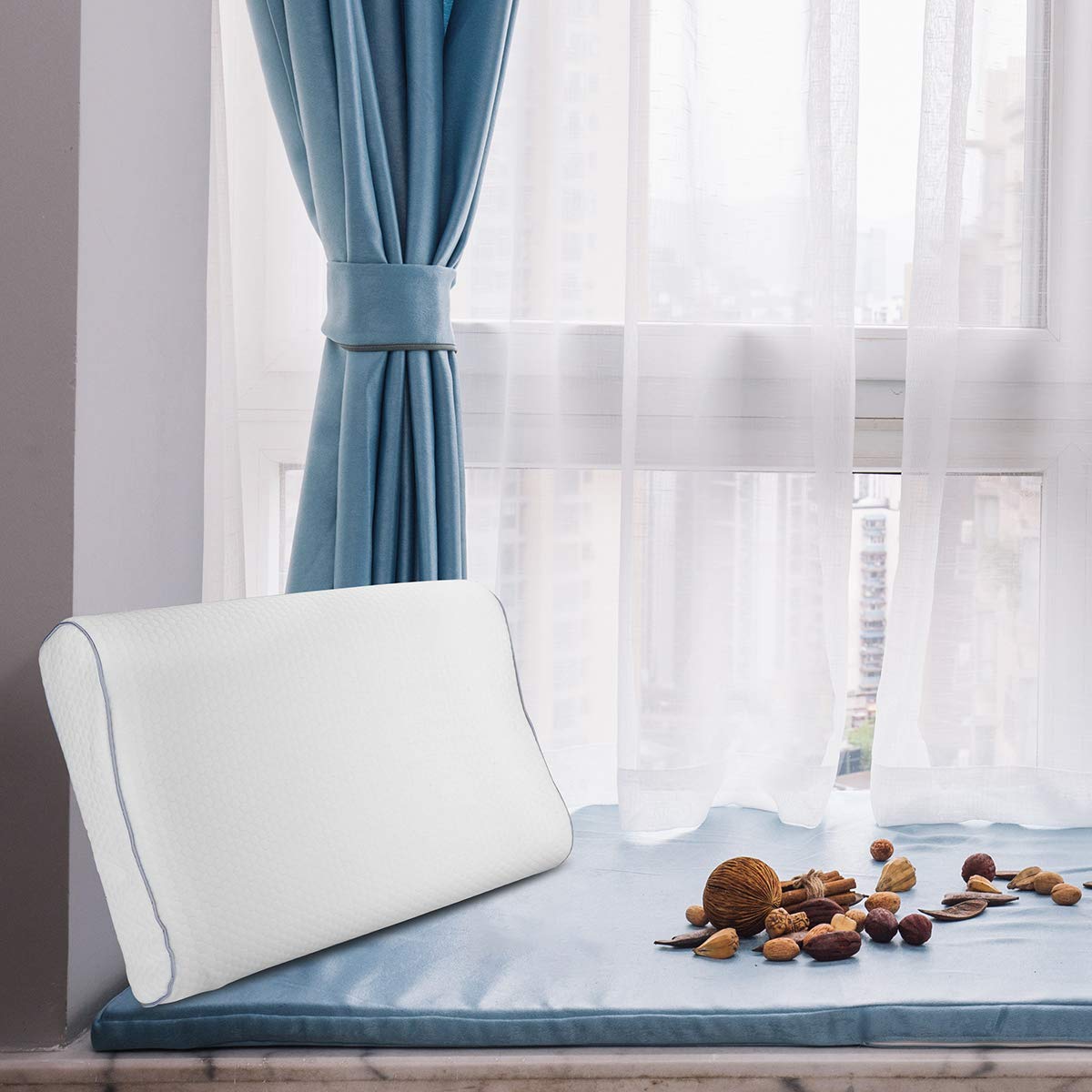 Home & Kitchen Guiffly Contour Memory Foam Pillow for Sleeping