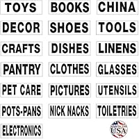 Tag-A-Room Moving Labels Content Pro Pack, 19 Content Labels, 475 Count, 1" x 4" Permanent Labels, Moving Supplies