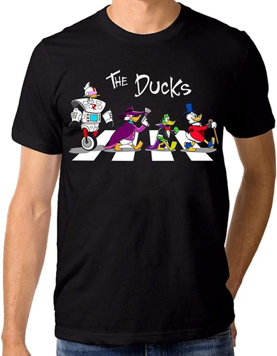 Amazon わんぱくダック夢冒険tシャツ アビーロード ディズニーtシャツ メンズレディース をアヒル Tシャツ カットソー 通販