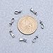 PandaHall Elite 304 Stainless Steel Cup Pearl Bail Pin Pendants for Half-drilled Beads Charms Jewelry Findings 12x4mm 10pcs/Bag