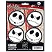 Jack Skellington Face Head Expressions Nightmare Before Christmas Disney Movie Auto Car Truck SUV Vehicle Garage Home Office Wall Decal Sticker - 4pc Stick Onz