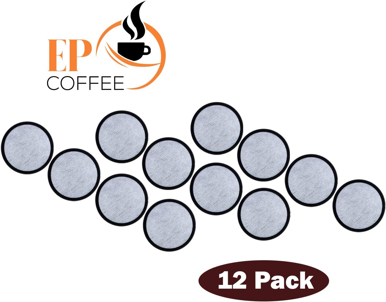 Replacement Charcoal Water Filter Discs for Mr. Coffee Machines - Universal Fit Mr Coffee Compatible Filters - Mr Coffee Coffee Brewers (12 Pack)
