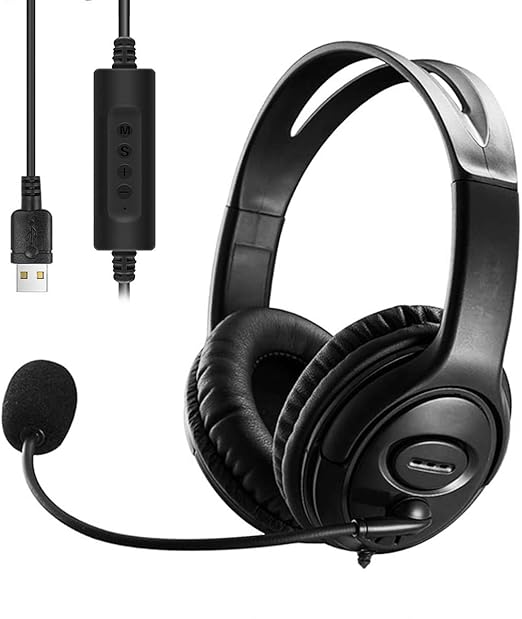 USBHeadset mit Mikrofon und Geräuschunterdrückung und Amazon.de