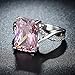 Swarovski Crystal Rings Sterling Silver For Women Pink White Gold Plated Size 8 Jewelry