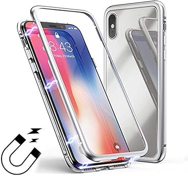 Funda Xiaomi Redmi Note 5 Carcasa Adsorción Magnética + Protector de Pantalla [Marco de metal Bumper] [Trasera de Vidrio Templado Transparente] Cáscara Anti-rasguños Anti-choque: Amazon.es: Electrónica