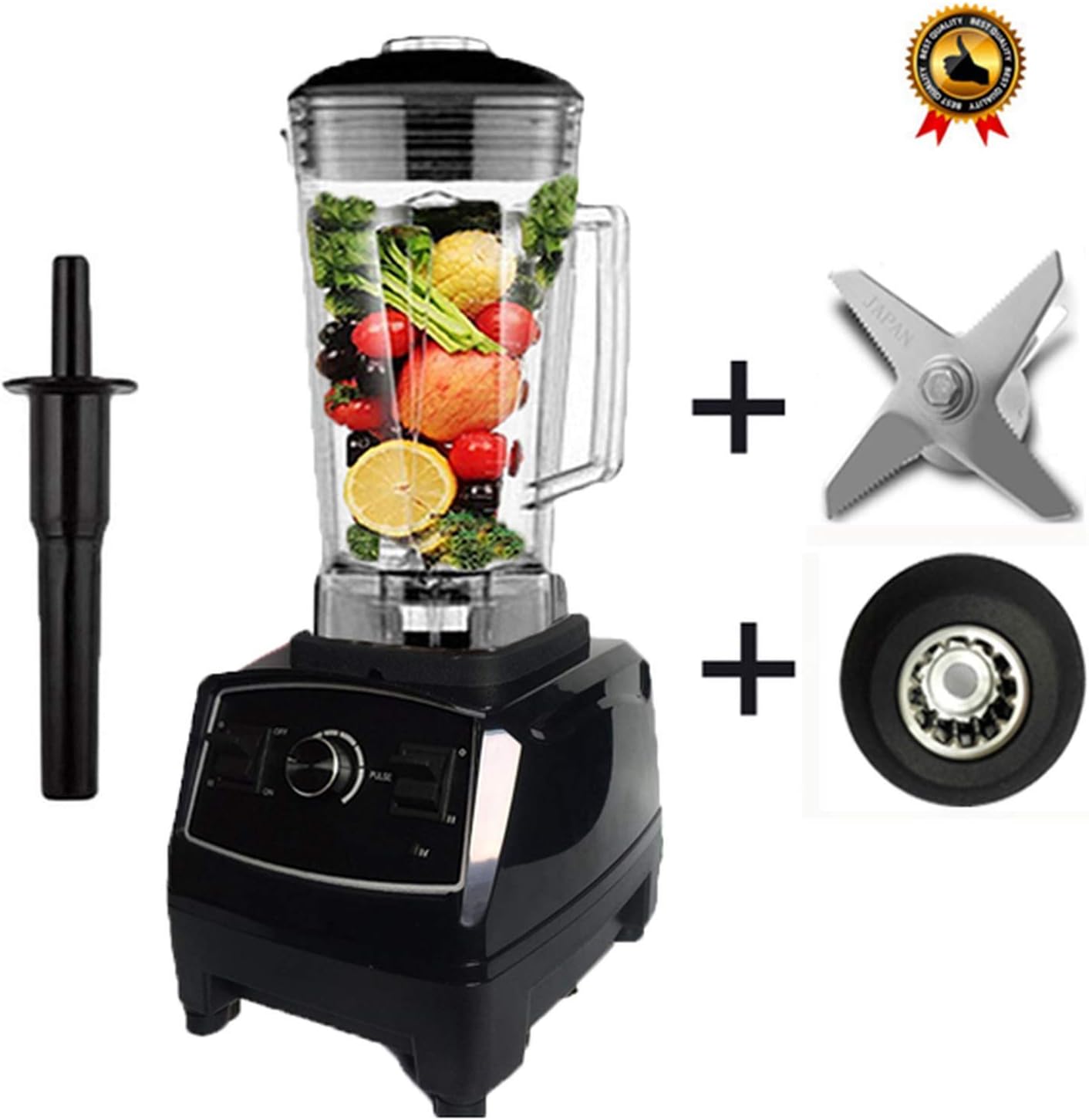Us/Eu Quality G5200 Bpa Free 3Hp 2200W Heavy Duty Commercial Blender Juicer Ice Smoothie Professional Processor Mixer,Black Blade Drive,Eu Plug