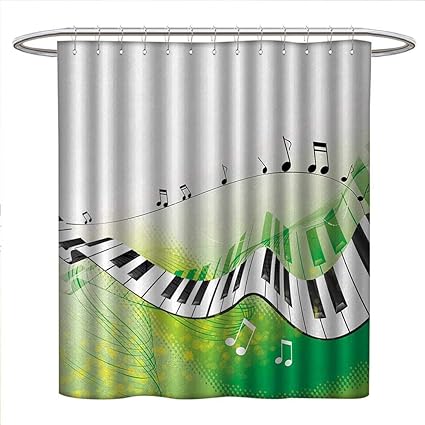 Amazon Com Chasoea Music Shower Curtains With Shower Hooks Music