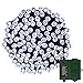 [Rechargeable Battery Included] easyDecor Battery Operated String Lights 200 LED 72ft with Automatic Timer 8 Mode Christmas String Lights for Garden Outdoor Indoor Xmas Path Holiday Decoration (White)