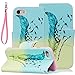 Compatible with iPhone8 Wallet Case,iPhone7 Case,iPhone SE 2020 case,JanCalm [Card/Cash Slots][Wrist Strap] PU Leather Wallet Cover Flip Phone Cases for iPhone 7/8/SE 2020 +Crystal Pen (Bird Pattern)