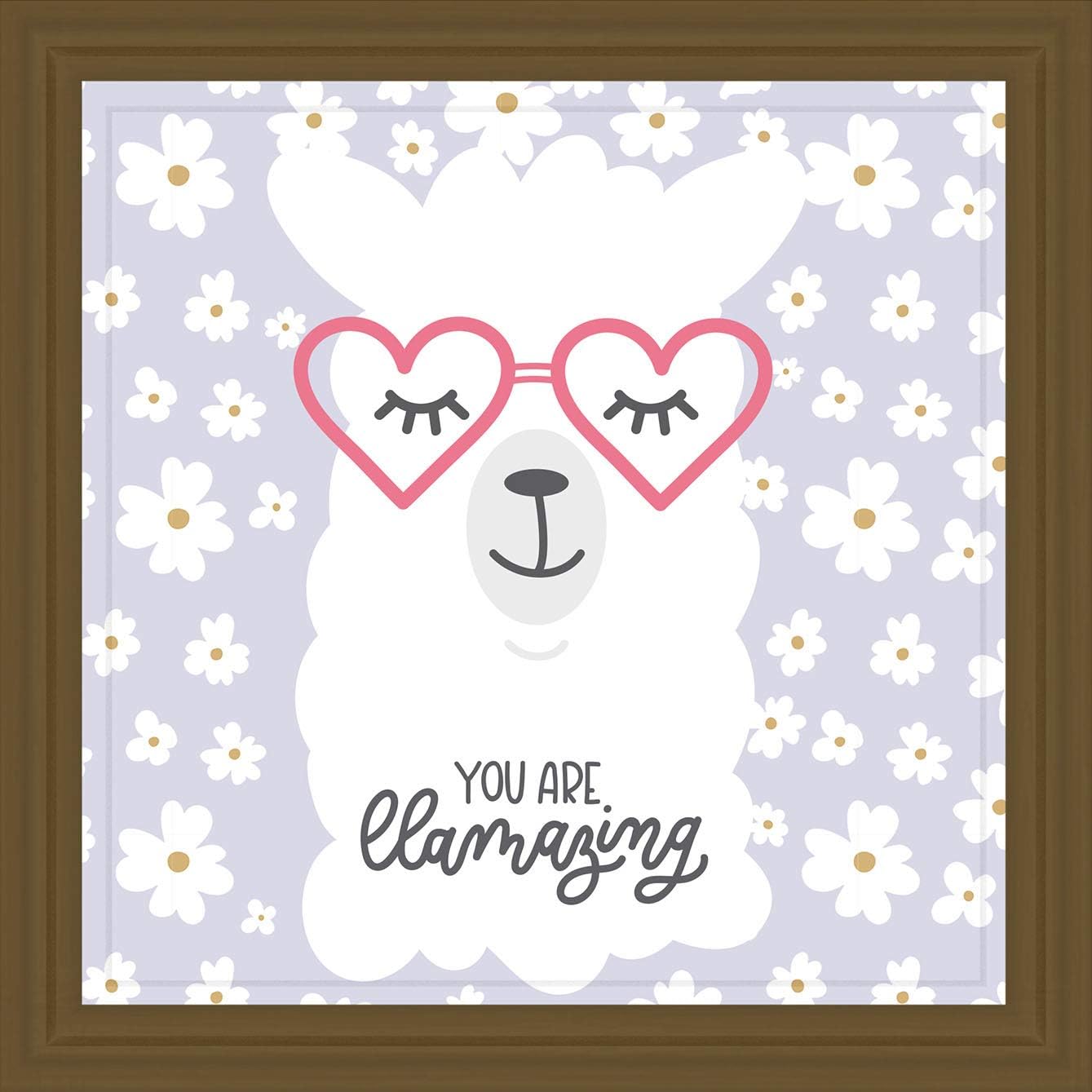 JAPI Llama Gifts |7x7 Tile Artwork Perfect for Llamas Lover | Llama Gift for Teens & Kids| Alpaca Decorations for Girls Room | Special Art Print for Home Decor