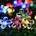 Joomer Cherry Blossom 50 LED Solar String Lights, Multi-Color