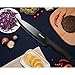 iHOMEER 8 Inch Ceramic Chef Knife Infinity Blade Ceramic Kitchen Knife Healthy Chef Cutlery Ergonomic Handle Chef's Knives with Sheath Black