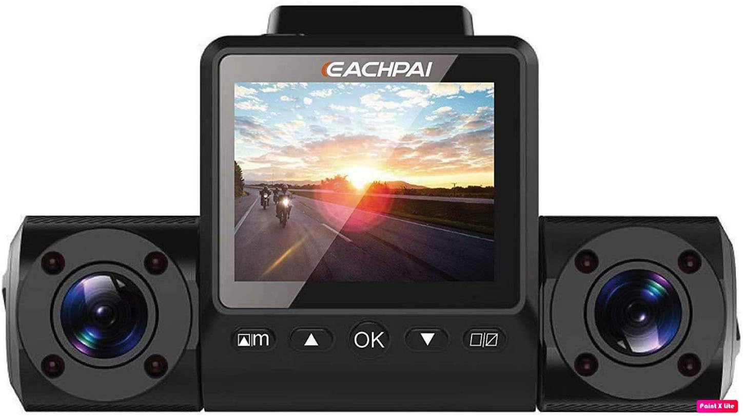 EACHPAI X200 GPS Dash Cam 32GB | Dual 1080P IR Camera | Sony Sensor | High Heat Resistant Super Capacitor | Rideshare Friendly | 150 Degree Wide Angle Lens | WDR | Enhanced Night Vision