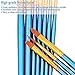BOSOBO Paint Brush Sets, 6 Pack 60 Pcs Pointed-Round Tip Paintbrushes Nylon Hair Artist Acrylic Paint Brushes for Acrylic Watercolor Oil, Face Art, Model, Miniature Detailing & Rock Painting, Blue