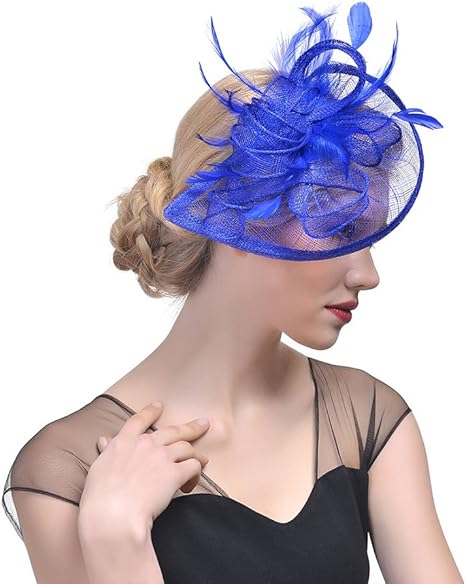 cobalt blue fascinator hat