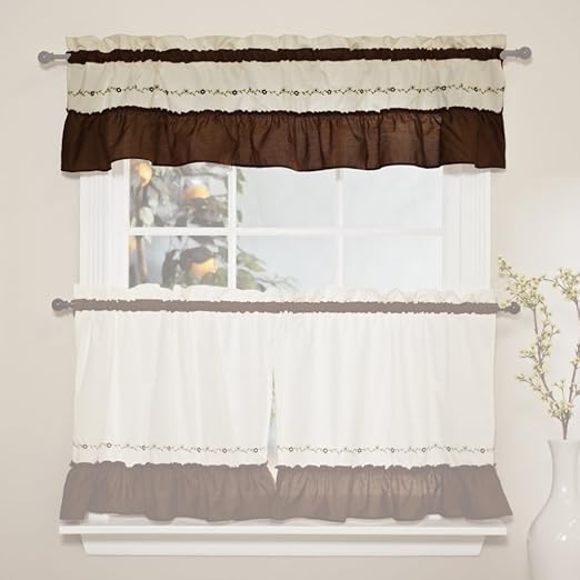 Amazon Com Chf Industries Jayden Ruffled Valance Home Kitchen