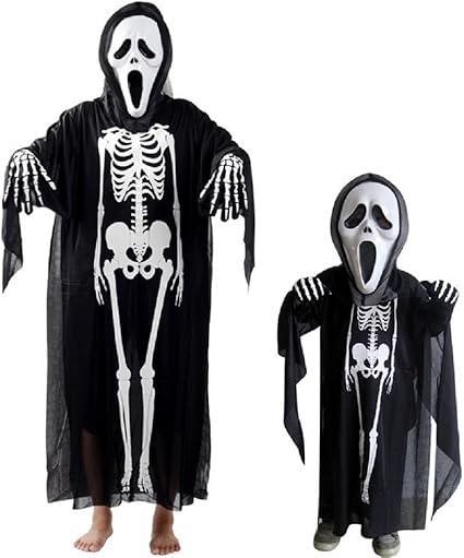 Amazon Meymuse メイミューズ スクリーム がいこつ 骨 コスプレ ハロウィン 仮装 子供 用 おばけ マスク ホラー お面 かぶりもの 男の子 子供 キッズコスチューム ホビー