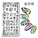 NICOLE DIARY 1Pc Rectangle Stamping Plate Skull Rose Pattern 4.7x2.4inch Nail Art Image Plate