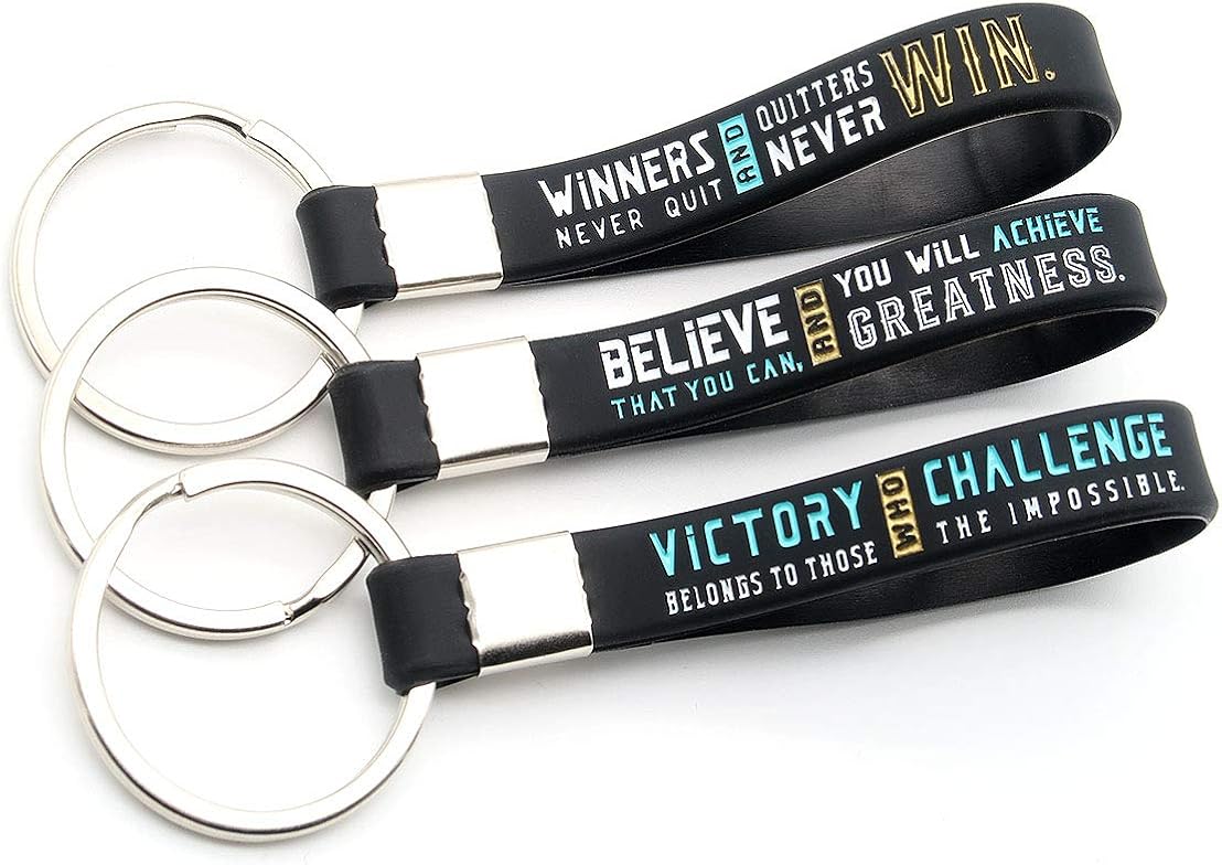 (12-pack) Softball Keychains with Motivational Quotes - Wholesale Pack of Key Chains in Bulk for Giveaway Gifts for Team, Softball Theme Party Favors and Supplies for Boys Girls Men Women: Clothing