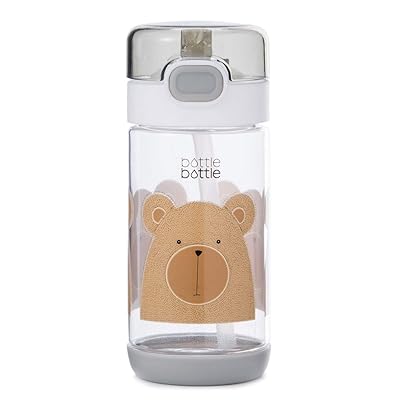 11.5 / 12oz Tritan Leak Proof Kids Water Bottle - BPA Free Travel Mug with Flip Lid and Straw