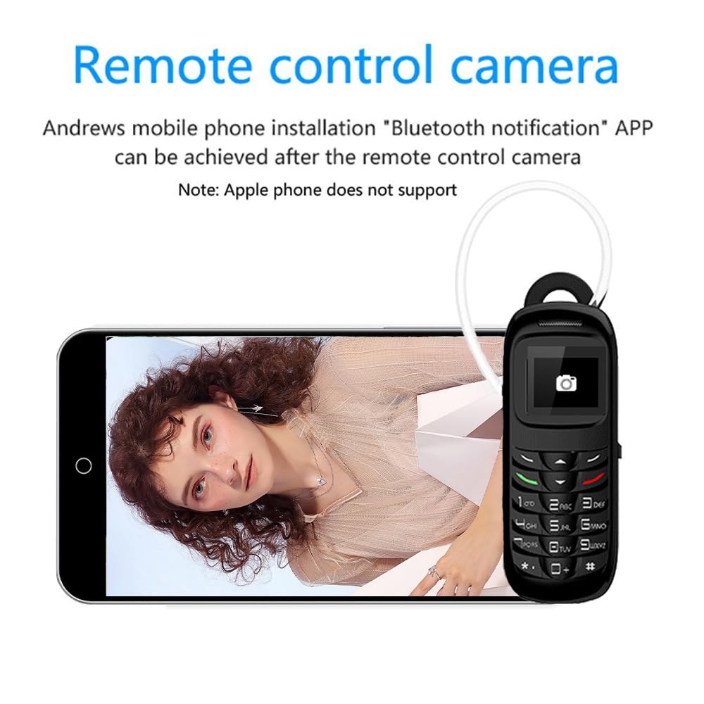 Longben Tiny Mini Mobile Phone L8Star BM70 Bluetooth Earphone Dialer/Handset The Smallest Phone Unlocked Weight only 0.58 OZ (Black)