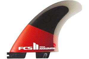 FCS II Accelerator Performance Core Tri Fin Set - Red/Black - M