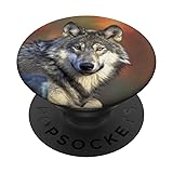 Colorful Grey Wolf Phone Accessory for Boys and