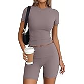 Trendy Queen Womens 2 Piece Workout Sets Short Matching Lounge Sets Summer Clothes Going Out Gym Outfits