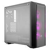 Cooler Master MasterBox Pro 5 RGB Mid-Tower PC Case 3 RGB Fans 120mm Temper Glass Side Panel Dark Mirror Front Panel ATX, M-ATX, ITX (MCY-B5P2-KWGN-01)