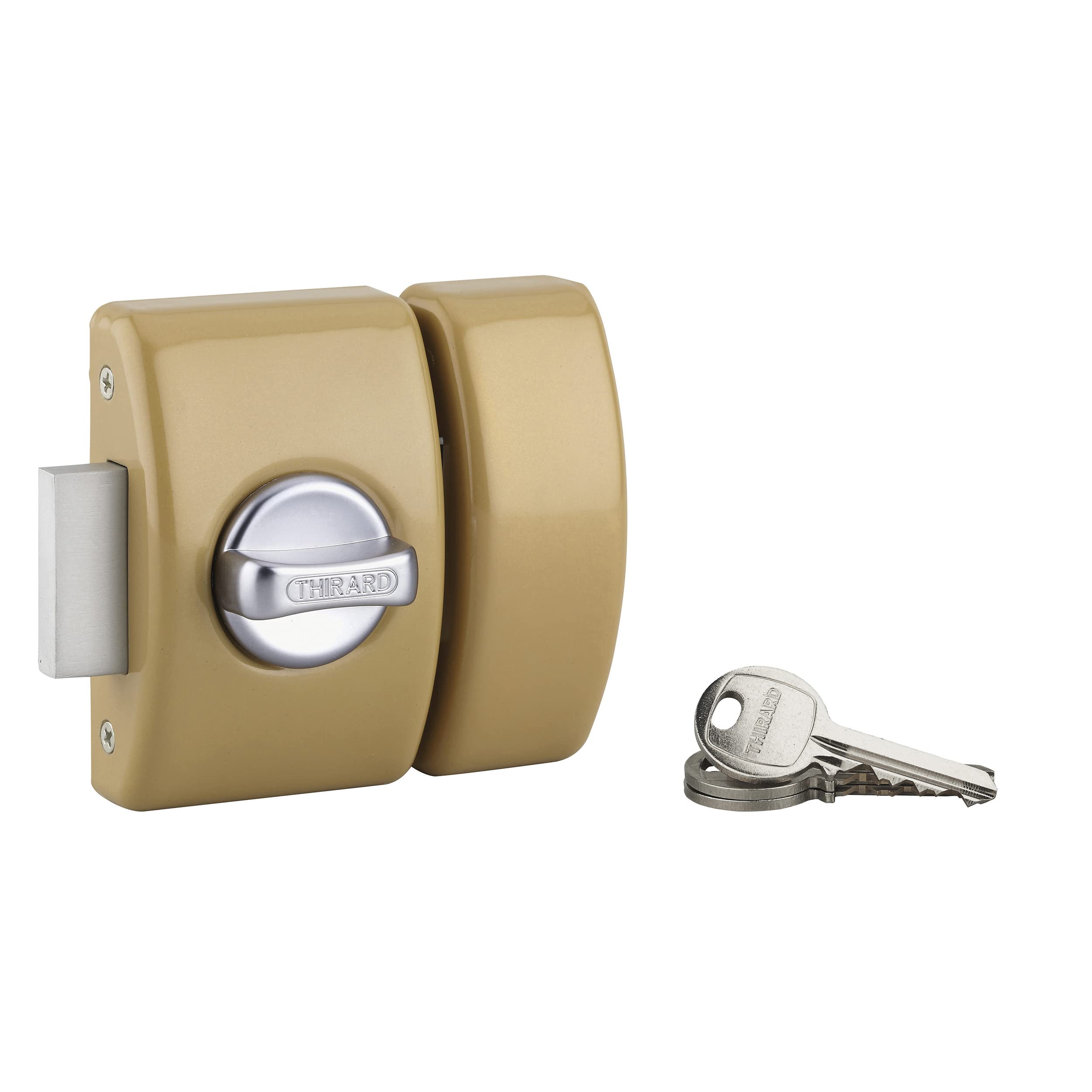 THIRARD FABRICANT DE SECURITE DEPUIS 1920 Thirard 00971515 Entrance Door 5 Bronze 3 Keys-Pressed Steel Boot Cover Type: Knob + Cylinder 45 mm-Locks-Design