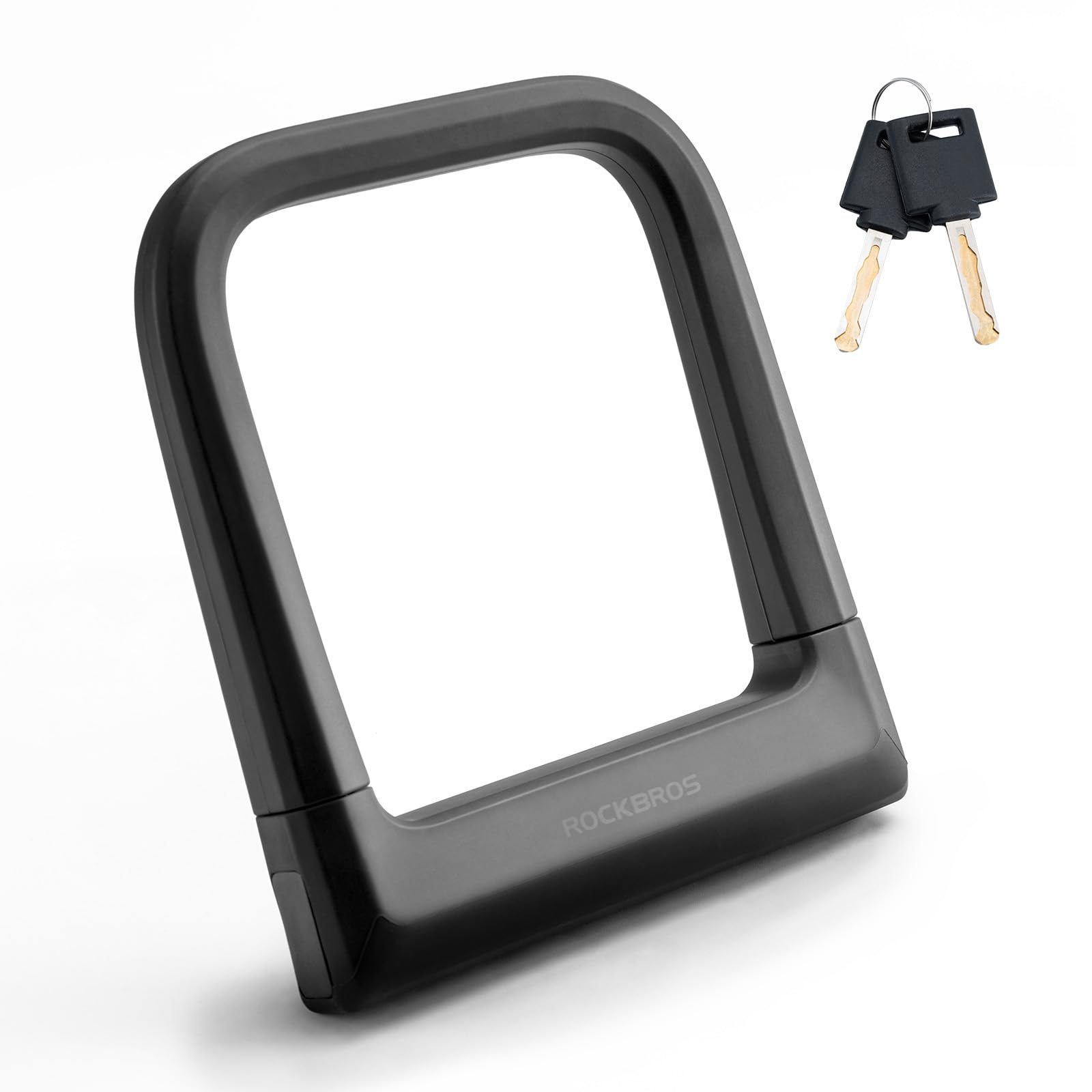 ROCKBROS Bike Lock: Heavy Duty U-Lock/D-Lock with 2 Keys (1.4cm Thick) for Bicycle, Motorcycle & Electric Scooter