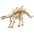 wa-gu-mi Stegosaurus Wooden Dinosaur 3D Puzzle - Fun DIY Wood Craft Kits - Ideal Gift for Birthdays and Party Favors