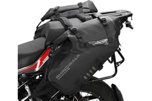 Rhinowalk Motorcycle Saddle Bags Waterproof Anti-Vibration Motor Side Bags Shoulder Bag Motorbike Panniers 28L(14L*2) for most Adventure and Sport Motorcycle Racks, 1 Pair