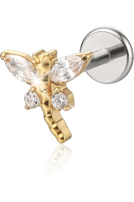 18 Gauge Flat Back Earrings Climber Flat Back Labret Cartilage