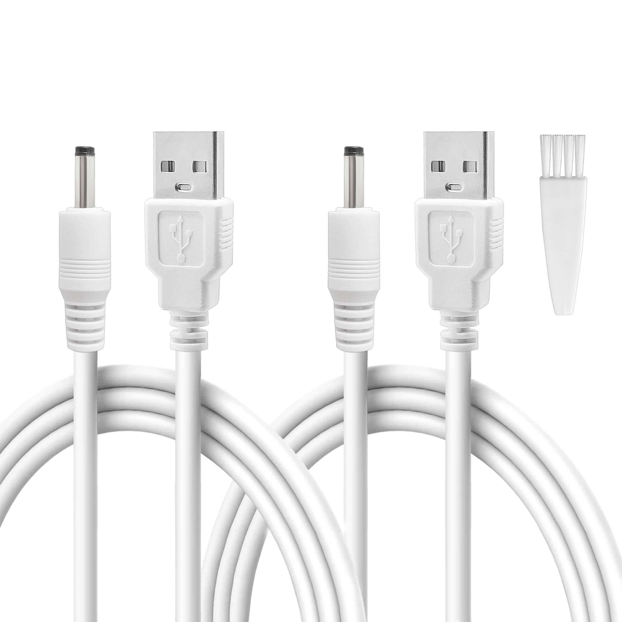 Photo 1 of 2 Pcs 5 FT Replacement Charger Cable for Flawless Pedi, Compatible with Finishing Touch Flawless Electric Foot Callus Remover, USB to DC Barrel Charging Cord for Flawless Pedicure Tool Pedicure Wand