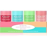 KIMUSE Lip Mask Set, 4PCS Lip Sleeping Mask Overnight Treatment Lip Care Products, Moisturize & Nourish, Cracked Dry Lips, Intense Hydration with Shea Butter (SET)